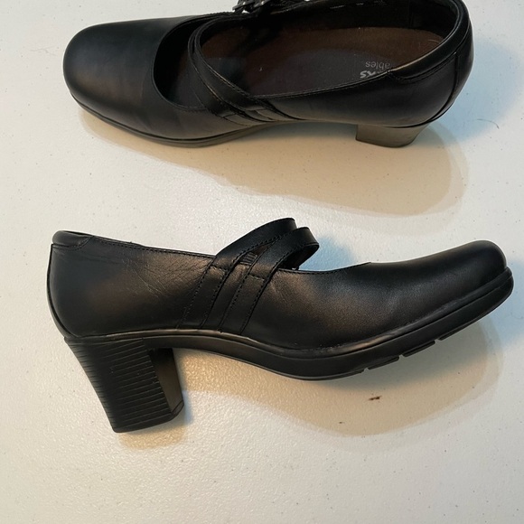 Clarks Bendables Maryjane Women's Black Double Strap Shoes Size 10W SB-V (Nov) - Picture 6 of 9